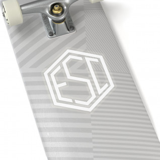Electric Skateboard Club (ESC) Stickers White