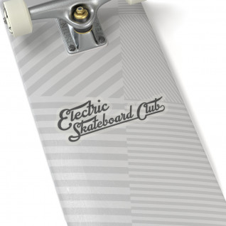 Electric Skateboard Club Sticker Black
